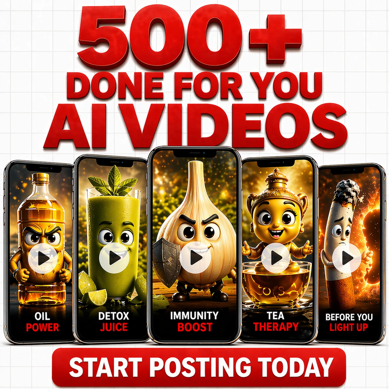 500+ Done-For-You Videos